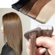 Russian Tape In Hair Extensions 100% Real Human Hair THICK Skin Weft Full Head