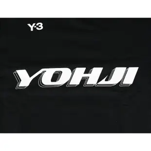 【Y-3 山本耀司】山本耀司LOGO純棉男款連帽上衣(黑x白)