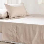 300TC Natural Single Bed Cotton Sheet Set [HABB300TC18ADISB]