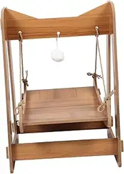 BUGUUYO Innovative Cat Swing Wooden Cat Nest Indoor Bed Pet Comfortable Nest Swing Hammock Bed Resting
