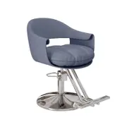 Salon Stool Swivel Chair Backrest Barber Hair Dresser Chair Hydraulic Lift - Dark Blue - 02 Dark Blue