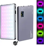 Fill Light Portable Photography p Soft Video Light CRI≥95 2500-9000K Full Color 21 Light Effects Emergency Rechargeable Photography Light Gray
