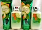 (4) NEW Bath Body Works CUCUMBER MELON Lotion Cream Cocoa Butter Set HoneyDew :)