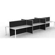 SHUSH30 Workstation 6 Person Straight Leg