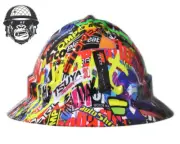 Custom Hydrographic Safety Hard Hat STICKERBOMB PRO CHOICE WIDE BRIM