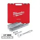 1/2in Drive Ratchet and Socket Mechanics Tool Set 47pc SAE/Metric Storage Case