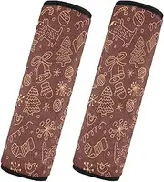 Car Seat Belt Covers 2 Pack Soft Car Safety Seat Belt Strap Shoulder Pad Camera Bag Strap Cover Car Accessories for Adults and Kids S Happy New Year Christmas Holiday