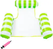 Leona Co Pool Float Inflatable Water Hammock Floating Bed Lounge Chair, Summe...