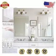 Versatile Frameless Wall Mirrors 20" x 28" - Clear Reflection & Elegant Finish