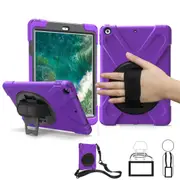 MCC Heavy Duty Hand Strap iPad Mini 1 2 3 Apple Shockproof Case Cover [Purple]