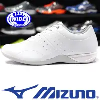 在飛比找Yahoo!奇摩拍賣優惠-Mizuno B1GE194001 白色 寬楦 皮革健走鞋＃