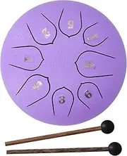 6in 8 To Tongue Set with S and Music Book for Meditation and Relaxation - Musical Percussion Instrument - Ple (Purple)