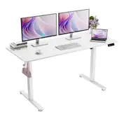 Electric Standing Desk Adjustable Motorised Sit Stand 140cm White