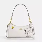 COACH x PEANUTS 2025 Teri Shoulder Bag - Snoopy & Woodstock CBJ76 NEW