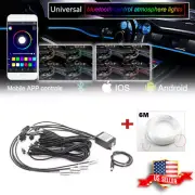 RGB Multi-Color LED Car Interior Strips Bluetooth APP Control Atmosphere Light
