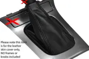 BLACK STITCHING MANUAL LEATHER GEAR BOOT FITS SUBARU OUTBACK 2004-2007