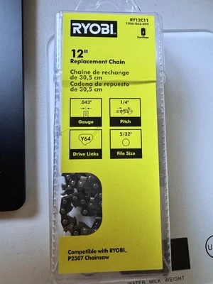 Ryobi RY12C1 12" Replacement Chainsaw Chain Gas Cordless Electric