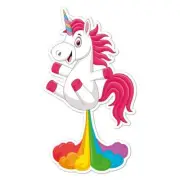 Unicorn Fart Rainbow , Vinyl Decal Sticker, Indoor Outdoor, 3 Sizes, #7895