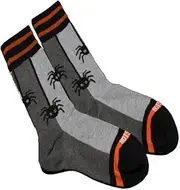 [Hot Sox] Women's Spider Crew Socks 1 Pair, Charcoal Heather, Women's 4-10 Shoe, Grey, 4-10