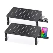 Zimilar 2 Pack Monitor Stand Riser, 3 Height Adjustable Monitor Stand with Un...