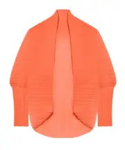 Max Mara Vesuvio Pleated Open Front Shrug One size coral