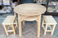 在飛比找Yahoo!奇摩拍賣優惠-台灣檜木小圓桌，小圓桌椅組