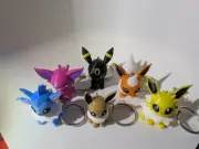 Chibi Eeveelution Keychain 3D Printed 7 Variations