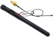 Reland Sun 5pcs 2.4GHz 3dBi WiFi 2.4g Antenna Aerial RP-SMA Male wireless router+ 11cm PCI U.FL IPX to RP SMA Male Pigtail Cable ESP8266 ESP32