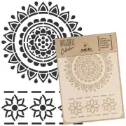 DIY Reusable Plastic STENCIL // A3 A4 A5 MANDALA // Scrapbooking - Decoupage