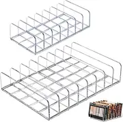 Eyeshadow Makeup Palette Organizer (2 pack), 7-Section Compact Makeup Palette Organizer, JOMWEN Cosmetics Display Holder for Eyeshadow Palettes Blush Contour Kits Sunglasses on Bathroom Countertops