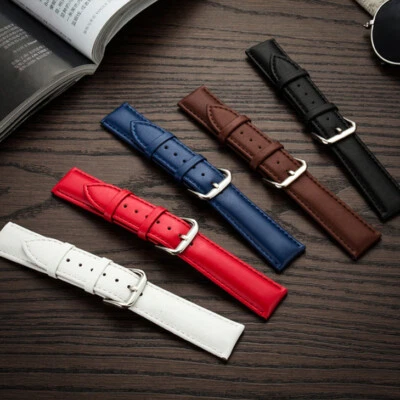 15mm H. Langley Smooth Texture Leather Watch Strap/Watchband (+ Change Tool)