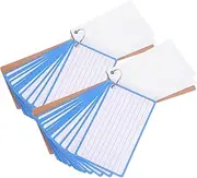FUNOMOCYA 2 Pack Ringed Index Cards Lined Flashcards Blank Cards 120 Sheets Per Book Memo Vocabulary Office Home Supplies