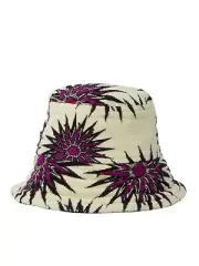100% Auth BNWT DRIES VAN NOTEN Printed Cotton Terry Towelling Bucket Hat Beige