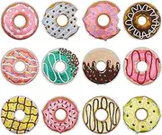 HEYTRCO 12PCS Candy Donut Iron on Patches, Cute Sweet Embroidered Iron on Badges for Clothes, Custom Applique for Kids, Hats, Jeans, Jackets, Bags, Backpacks, Dress (Candy)