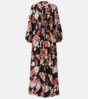 [La DoubleJ] La DoubleJ Printed shirred silk maxi dress UK 14 multicoloured