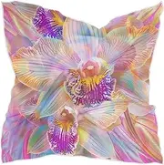 [sanluoli] Boho Style Flower Floral Mystery square silk scarf pashmina silky head wrap for women for christmas scarf bufanda para mujer elegante, Boho Style Flower Floral Mystery
