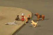 Bachmann O Scale City Dogs with Fire Hydrant Figures - 6 Pieces 33158 NIB NEW