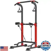 Trlakepreble Power Tower Pull Up Bar,Pull-Up Rack Dip Station,Height Adjustab