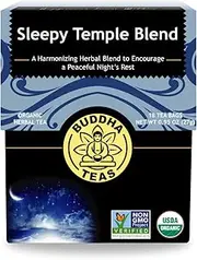Buddha Teas Organic Sleepy Temple Blend Tea 18 Teabags