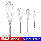 Egg Beater Stainless Steel Handheld Whisk for Mixing Whisking Beating Stirring