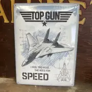TOP GUN Need For Speed Licensed German Embossed Sign 5123353