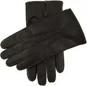 [Dents] Men's Kangaroo Leather Cashmere Lined Handsewn Gloves, Black, Large