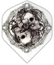 ALCHEMY Black Skulls Standard Flights - 100 Micron - 5 sets (15 flights) tracked