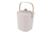 Biodegradable Bamboo Compost Bin Waste Composter Food Recycling White 3.8L