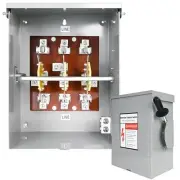 200-Amp, 3 Pole 120V/240V Generator Transfer Switch, 48000W Manual Transfer