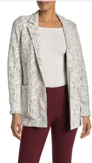 catherine malandrino Textured Knit Womens Blazer White Size Small MSRP 108