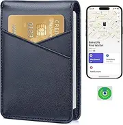 [ExtreLife] Wallet for Men, Works with Apple Find My, Slim Wallet for Men, Geniune Leather Mens Wallet, Bifold Minimalist Front Pocket Wallets for Men, RFID Blocking, Credit Card Holder, Wallet Tracker,