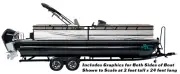 Gray Grunge Tech Stripes Metal Decal Graphic Fishing Boat Pontoon Wrap Vinyl Kit