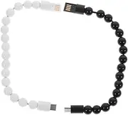 USB Data Cable Bracelet 2pcs Type-c Compatible Connector Fashionable Design