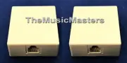 2X Modular Surface Mount Telephone Wall Jack Home Phone Land Line Outlet VWLTW